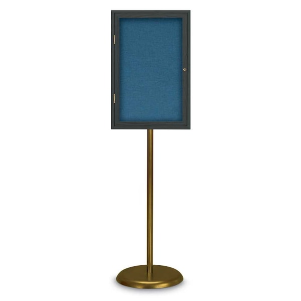 Corkboard, Triple Door, Radius Frame, 96x48", Satin/Medium Gray